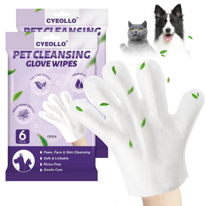 Pet Hair Remover Glove Wipes – Easy Grooming for Dogs & Cats